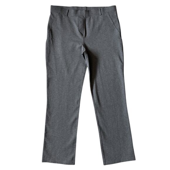 Quince Ultra-Stretch Ponte Straight Leg Pant Charcoal Gray Womens Dress Pants - Picture 1 of 8